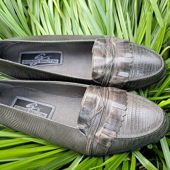 Giorgio Brutini | Italian Leather Green Oxford Shoes 11 D main image 9